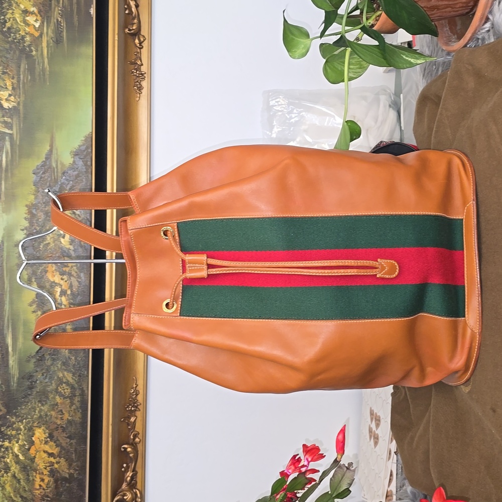 GUCCI Sherry Line Vintage Web Backpack